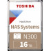Toshiba N300 (bulk) 16TB 3.5'' SATA III (6 Gb/s)  (HDWG31GUZSVA)