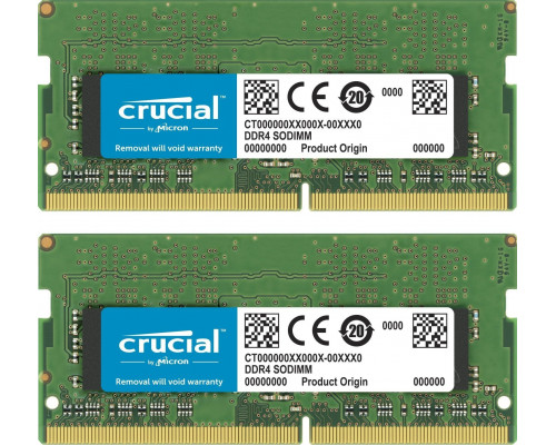 Crucial SODIMM, DDR4, 16 GB, 2400 MHz, CL17 (CT2K8G4SFS824A)