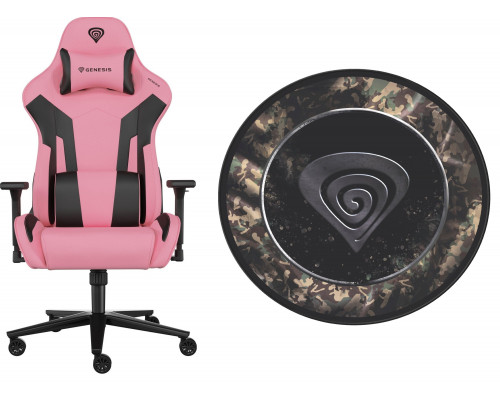 Genesis Nitro 720 black-pink (NFG-1928) + Genesis mata podłogowa Tellur 500 Master of Camouflage (NDG-1708)