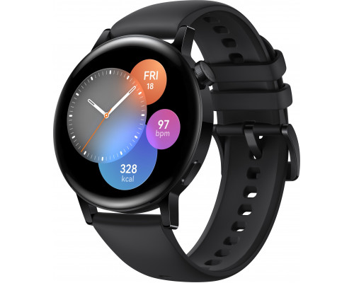Smartwatch Huawei Watch GT 3 Active Fluorelastomer Armband Black  (55027152)