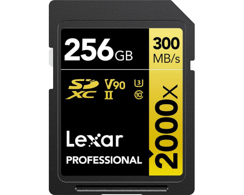 SD  Lexar Professional 2000x SDXC 256 GB Class 10 UHS-II/U3 V90 (LSD2000256G-BNNNG)