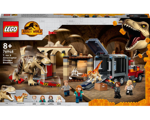 LEGO Jurassic World Ucieczka tyranozaura i atrociraptora (76948)