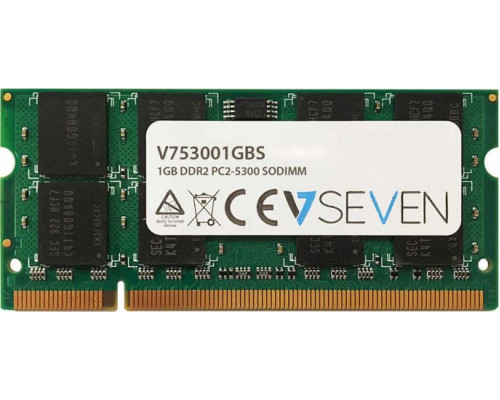 V7 SODIMM, DDR2, 1 GB, 667 MHz, CL5 (V753001GBS)