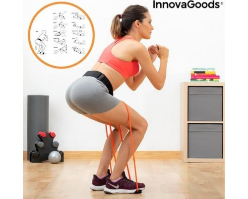 InnovaGoods Jostas ar pretestības lentēm sēžamvietai un vingrošanas rokasgrāmata Bootrainer InnovaGoods () - 79705