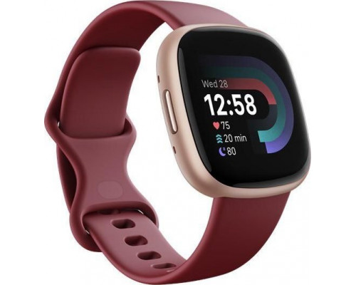 Smartwatch Fitbit Versa 4 Bordowy  (FB523RGRD)