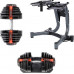 HMS Dumbbells SR80 stalowe 2 x 40 kg + stojak STR10