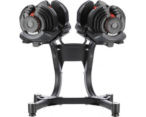 HMS Dumbbells SR80 stalowe 2 x 40 kg + stojak STR10