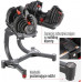 HMS Dumbbells SR80 stalowe 2 x 40 kg + stojak STR10
