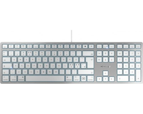 Cherry CHERRY KC 6000C FOR MAC klawiatura USB QWERTY Skandynawia Srebrny