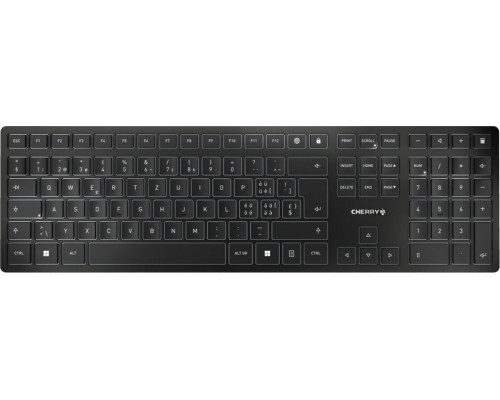Cherry CHERRY KW 9100 SLIM klawiatura RF Wireless + Bluetooth QWERTZ Swiss Czarny