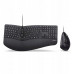 Perixx Perixx PERIDUO-505B, DE, wired USB ergonomic split keyboard and vertical mouse combo, black