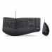 Perixx Perixx PERIDUO-505B, DE, wired USB ergonomic split keyboard and vertical mouse combo, black