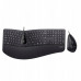 Perixx Perixx PERIDUO-505B, DE, wired USB ergonomic split keyboard and vertical mouse combo, black