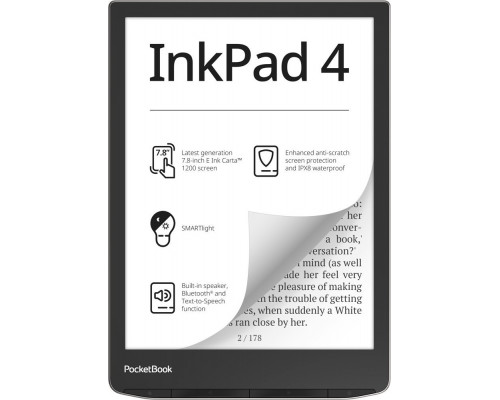 PocketBook InkPad 4 srebrny (PB743G-U-WW)