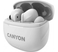 Canyon CANYON TWS-8, Bluetooth headset, with microphone, with ENC, BT V5.3 BT V5.3 JL 6976D4, Frequence Response:20Hz-20kHz, battery EarBud 40mAh*2+Charging Case 470mAh, type-C cable length 0.24m, Size: 59*48.8*25.5mm, 0.041kg, white