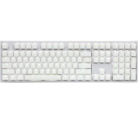 Ducky Ducky One 2 White Edition PBT Gaming Tastatur, MX-Red, weiße LED - weiß