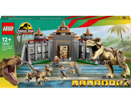 LEGO Jurassic World Centrum dla odwiedzających: atak tyranozaura i raptora (76961)