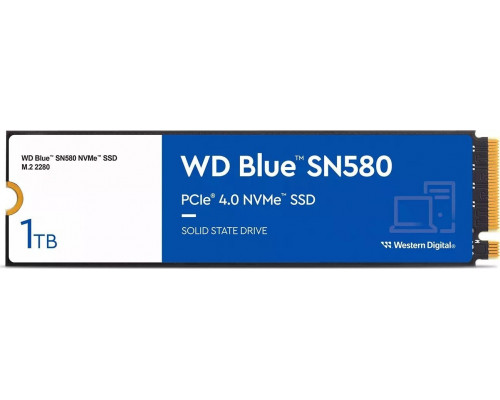 SSD 1TB SSD WD SN580 1TB M.2 2280 PCI-E x4 Gen4 NVMe (WDS100T3B0E)