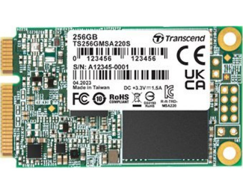 SSD  SSD Transcend SSD 256GB Transcend MSA220S mSATA 3D NAND, SATA3