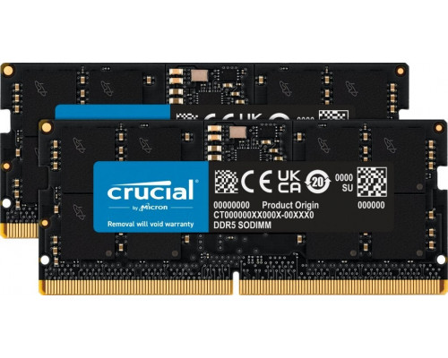 Crucial SODIMM, DDR5, 48 GB, 5600 MHz, CL46 (CT2K24G56C46S5)