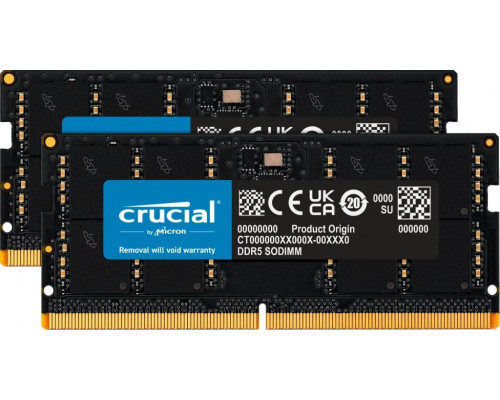 Crucial SODIMM, DDR5, 96 GB, 5600 MHz, CL46 (CT2K48G56C46S5)