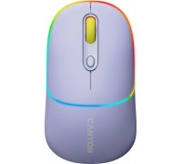 Canyon CANYON MW-22, 2 in 1 Wireless optical mouse with 4 buttons,Silent switch for right/left keys,DPI 800/1200/1600, 2 mode(BT/ 2.4GHz), 650mAh Li-poly battery,RGB backlight,Mountain lavender, cable length 0.8m, 110*62*34.2mm, 0.085kg