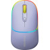 Canyon CANYON MW-22, 2 in 1 Wireless optical mouse with 4 buttons,Silent switch for right/left keys,DPI 800/1200/1600, 2 mode(BT/ 2.4GHz), 650mAh Li-poly battery,RGB backlight,Mountain lavender, cable length 0.8m, 110*62*34.2mm, 0.085kg