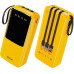 Wekome 20000 mAh z wbudowanym kablem USB-C / Lightning / Micro USB + USB-A Yellow