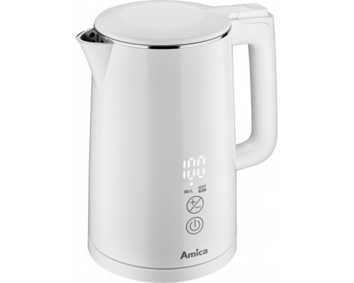 Amica elektryczny Amica KF 6011 1,5l 2200 W Wyświetlacz LED Strix White