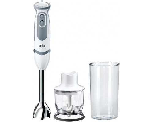 Braun Braun MultiQuick 9 MultiQuick 5 Vario MQ 5220 WH 0,6 l immersyjny 1000 W Gray, Stal nierdzewna, White