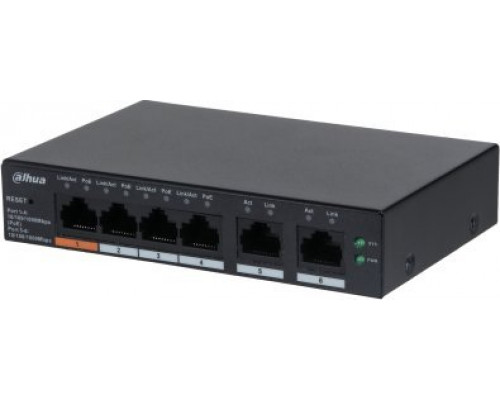 Switch Dahua Technology DAHUA Switch||CS4006-4GT-60|Type L2|Desktop/pedestal|PoE ports 4|60 Watts|DH-CS4006-4GT-60