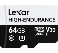 SD  Lexar High-Endurance MicroSDXC 64 GB Class 10 UHS-I/U3 V30 (LMSHGED064G-BCNNG)