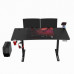 Gaming galds Ultradesk Level V2 RED Black 140 cmx68 cm Czerwona podkładka