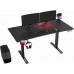 Gaming galds Ultradesk Level V2 RED Black 140 cmx68 cm Czerwona podkładka