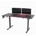 Gaming galds Ultradesk Level V2 RED Black 140 cmx68 cm Czerwona podkładka