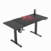 Gaming galds Ultradesk Level V2 RED Black 140 cmx68 cm Czerwona podkładka