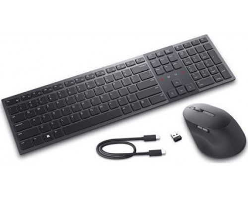 Dell Dell | Premier Collaboration Keyboard and Mouse | KM900 | Keyboard and Mouse Set | Wireless | LT | Graphite | USB-A | Wireless connection