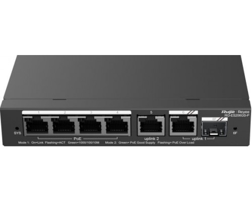 Switch Reyee  POE RG-ES206GS-P 4-PORT REYEE