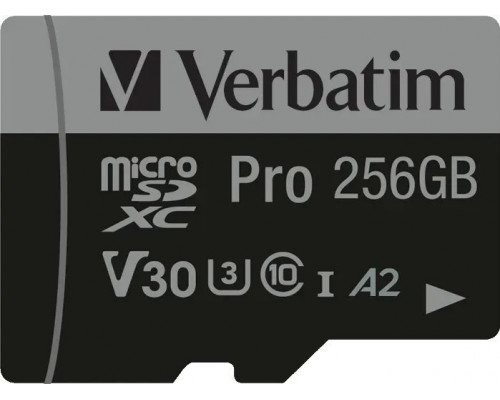 SD  Verbatim Pro MicroSDXC 256 GB Class 10 UHS-I/U3 A2 V30 (47045)
