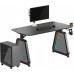 Gaming galds Ultradesk ULTRADESK Gaming galds dla gracza BOOSTER, 136x70,5 cm, 75 cm, podświetlenie RGB, uchwyt na słuchawki i napój