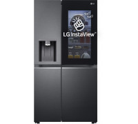LG InstaView ™ ThinQ™ GSXV91MCAE American Fridge Freezer Freestanding American door Black LED Touch LED