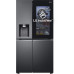 LG InstaView ™ ThinQ™ GSXV91MCAE American Fridge Freezer Freestanding American door Black LED Touch LED