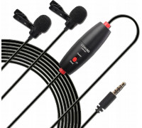 LensGo Podwójny 2x Dynamiczny Krawatowy Lavalier Mini Jack 3,5mm Lensgo / Lym-dm1 Podwójny