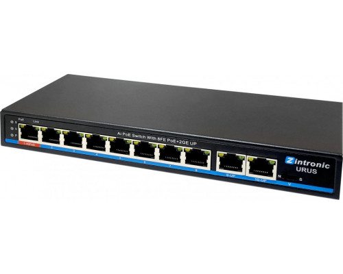 Switch Zintronic Switch POE URUS ZINTRONIC 8xPOE 2xUplink GIGABIT 120W HI-POE 65W
