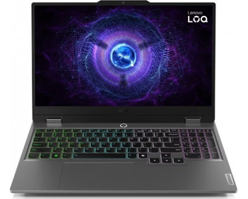 Laptop Lenovo Žaidimų kompiuteris Lenovo LOQ 15.6" Full HD IPS 144Hz G-SYNC / Intel Core i5-13450HX iki 4.6Ghz / 12Gb DDR5 RAM / 1Tb SSD PCIe diskas / GeForce RTX 4060 8Gb / AI Chip LA1 / HDMI / WiFi AX / šviečianti klaviatūra