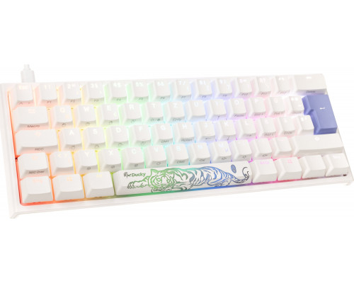 Ducky Ducky One 2 Pro Mini White Edition Gaming Tastatur, RGB LED - Cherry Silent Red