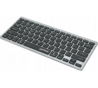 Manhattan MANHATTAN Ultra Slim Dual-Mode Kabellose Funktastatur Dt. QWERTZ-Layout Bluetooth 3.0 und 2.4 GHz USB anthrazit/schwarz