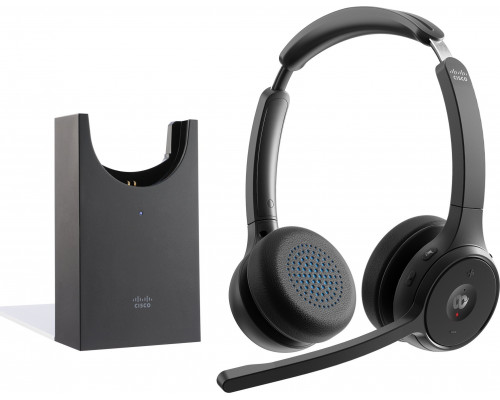 Cisco Cisco Headset 722 - Headset - On-Ear - Bluetooth - kabellos - Carbon Black - mit Ladestation - Cisco Webex Certified