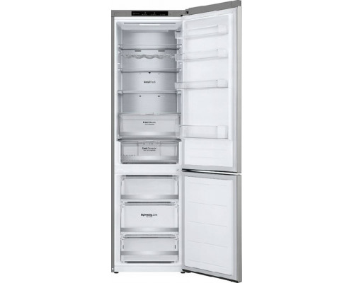 LG LG | Refrigerator | GBV3200CPY | Energy efficiency class C | Free standing | Combi | Height 203 cm | No Frost system | Fridge net capacity 277 L | Freezer net capacity 110 L | Display | 35 dB | Silver