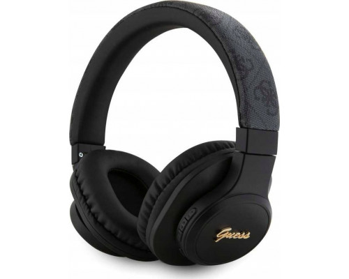 Guess PU Leather 4G Tone on Tone Script Logo Black